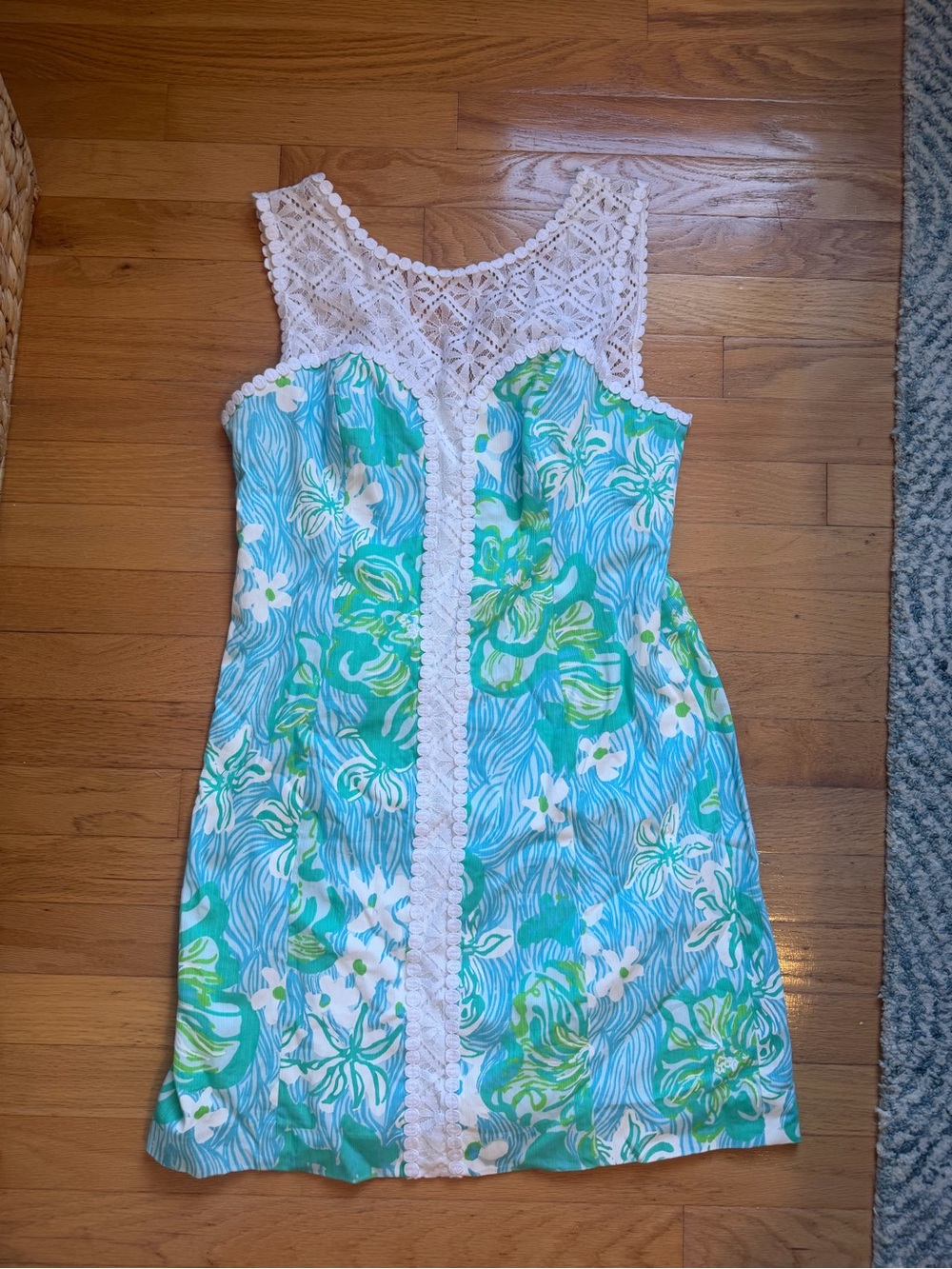 Lily Pulitzer Sofia Lace Shift Dress in color Wave Rider